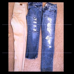 American Eagle,Jordache, decree size 0 & 1 Jeans